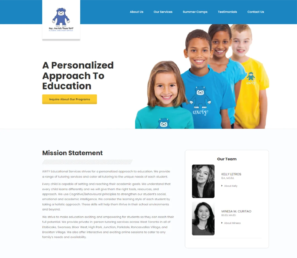 KNSP Design Studio - Are we there yeti website design